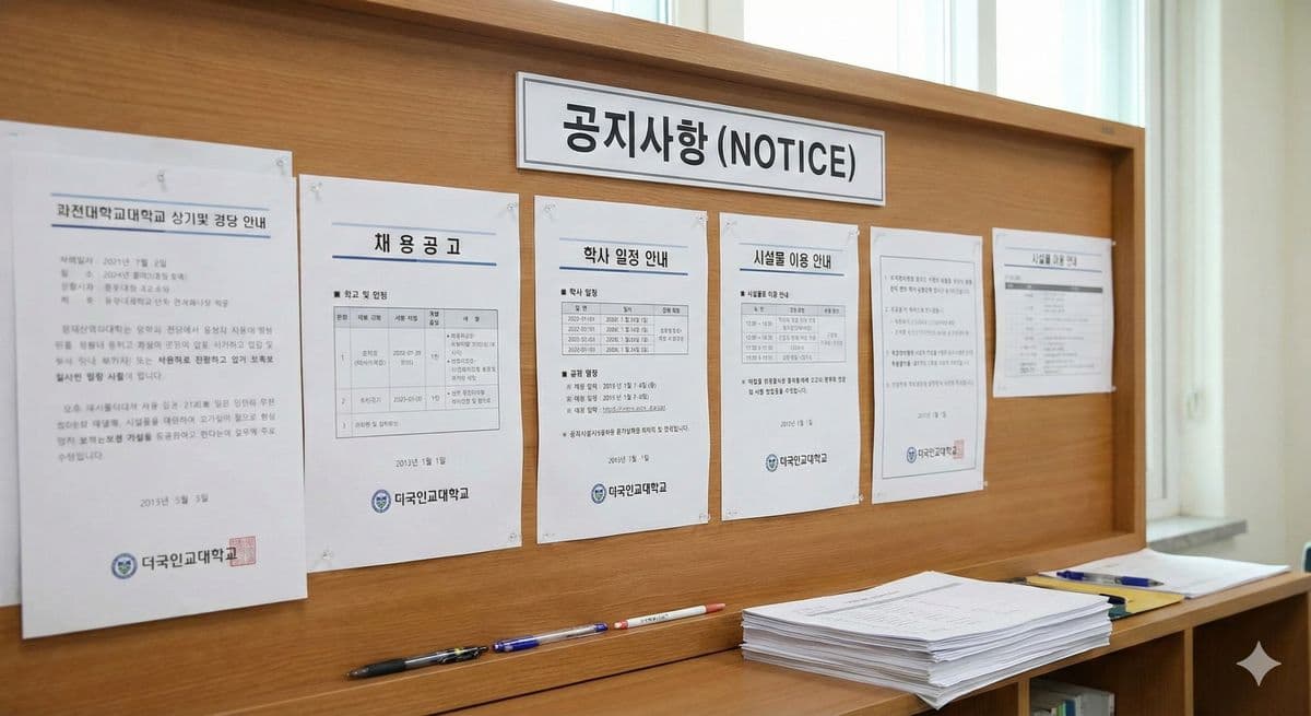 [공지] 전국 사립대학교 채용 공고 검색 기능이 추가되었습니다