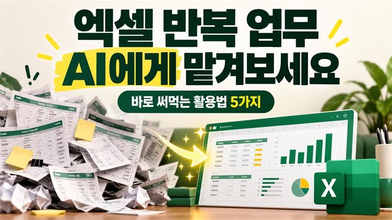 엑셀 함수 몰라도 될까? AI에게 맡겨볼 만한 반복 업무 5가지