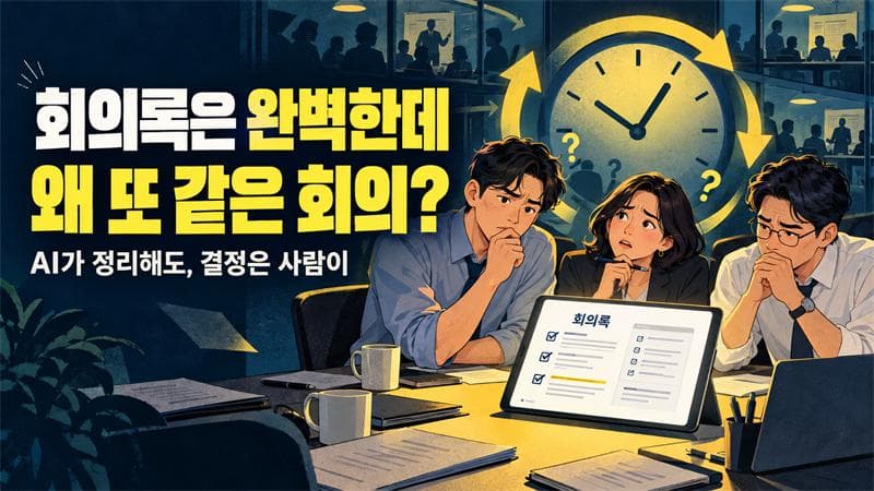 AI가 회의록을 써주는데, 왜 다음 회의에서 또 같은 이야기를 할까?