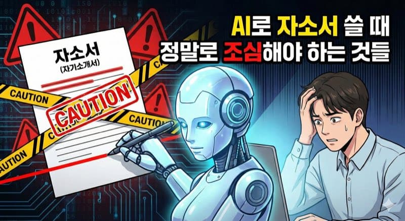 AI로 자소서를 쓸 때에 정말로 조심해야 하는 것들