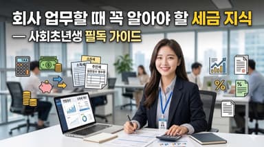 회사 업무할 때 꼭 알아야 할 세금 지식 — 사회초년생 필독 가이드