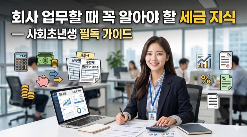회사 업무할 때 꼭 알아야 할 세금 지식 — 사회초년생 필독 가이드