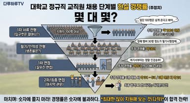 "몇 대 몇?" 대학교 정규직 교직원 채용 전형별 '현실 경쟁률' 공개