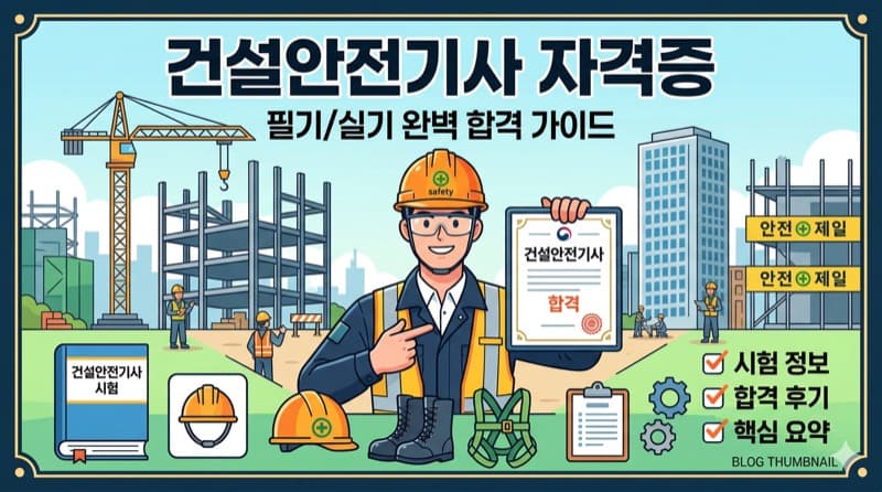 건설안전기사 자격증 정리 – 건설 현장 안전관리의 필수 자격, 중대재해처벌법 시대의 핵심