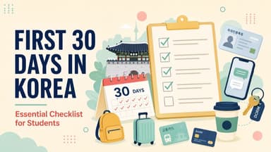 Your First 30 Days in Korea: The Essential Admin Checklist for International Students