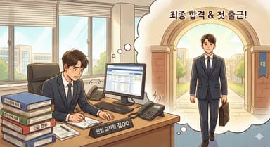 "합격입니다!" 대학교 교직원 첫 출근 시뮬레이션