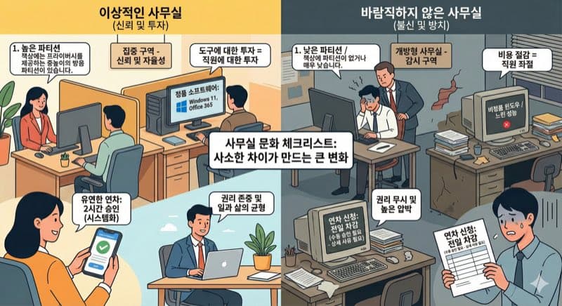 나의 경험상 좋은 회사가 가지고 있는 사무실 문화 특징