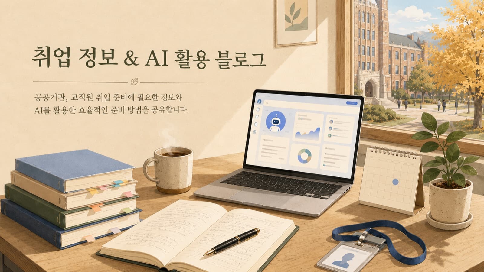 취업 정보 & AI 활용 블로그 — 공공기관, 교직원 취업 준비에 필요한 정보와 AI를 활용한 효율적인 준비 방법을 공유합니다.