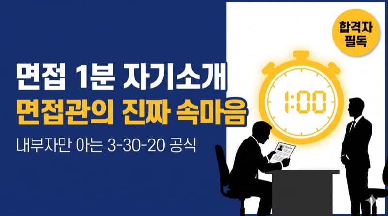 면접 1분 자기소개 템플릿: 면접관이 그 시간에 진짜로 하는 일