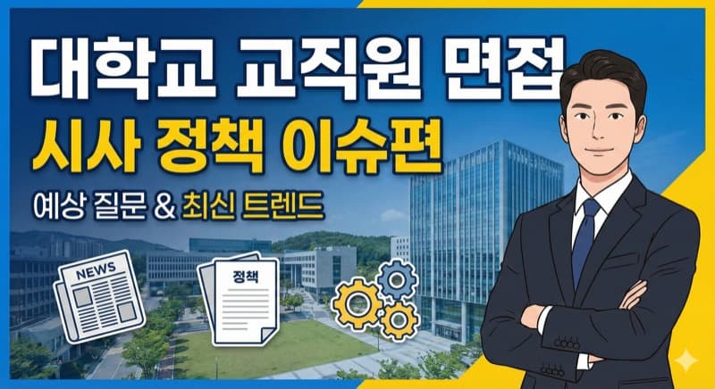 대학교 교직원 면접 예상 질문 3편 — 시사·정책 이슈 편