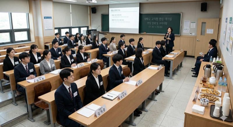 대학교 교직원 면접, 처음 가보는 장소가 긴장되신다면? 면접 대기실 풍경 미리 보여드립니다