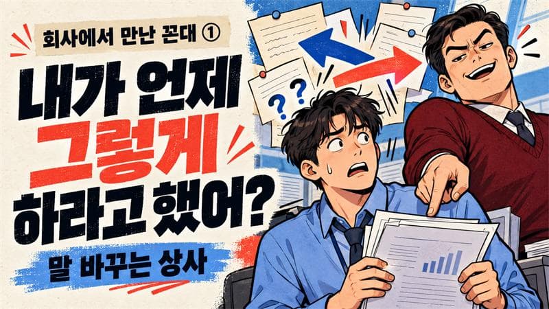 회사에서 만난 꼰대 1편: “내가 언제 그렇게 하라고 했어?” 지시보다 기억력이 더 무서운 상사
