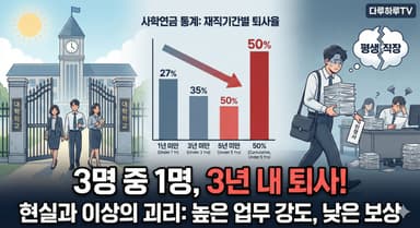 '3명 중 1명은 3년 내 퇴사?' 통계로 보는 대학교 교직원의 현실