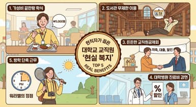 "월급 말고 이게 진짜다!" 현직자가 꼽은 대학교 교직원 '현실 복지' TOP 5