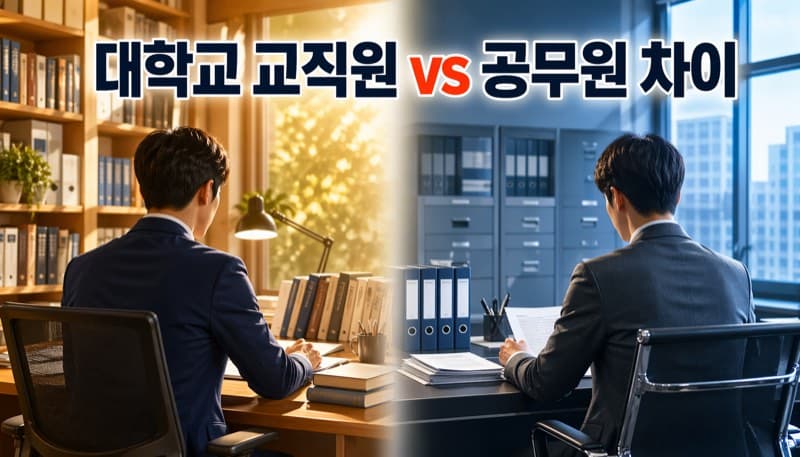 대학교 교직원 vs 공무원 차이점 알아보기