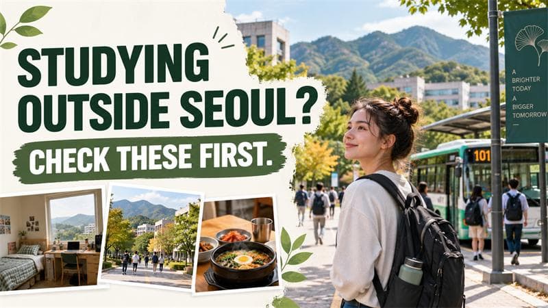 Studying Outside Seoul? Five Things to Check Before You Choose