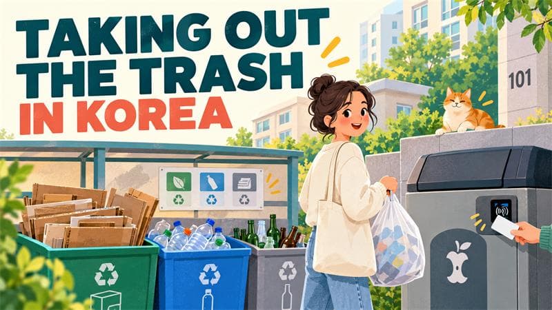 Taking Out the Trash in Korea: Bags, Recycling Areas, and Food-Waste Cards