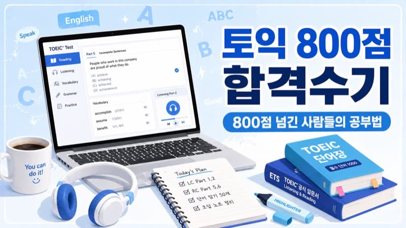 TOEIC 800점 합격수기, 800점을 넘긴 사람들은 이렇게 공부했다