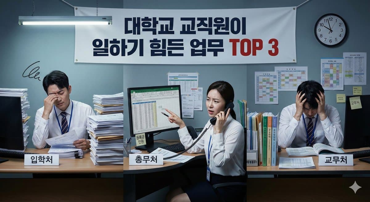 대학교 교직원 업무 중 가장 힘든 보직 TOP 3