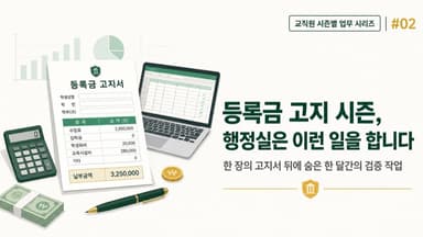 등록금 고지 시즌, 대학교 행정실은 이런 일을 합니다 (현직자 경험담)