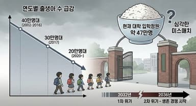 출생아 수 데이터로 보는 대학교의 미래 - 2032년, 2036년 위기설의 진실