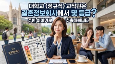 대학교 (정규직) 교직원은 결혼정보회사에서 몇 등급? 주변 이야기로 추측해봅니다