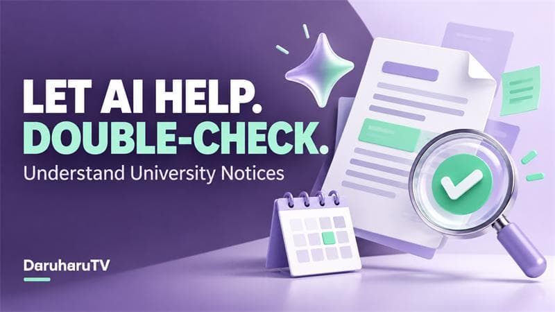 Using AI to Understand Korean University Notices: What to Double-Check