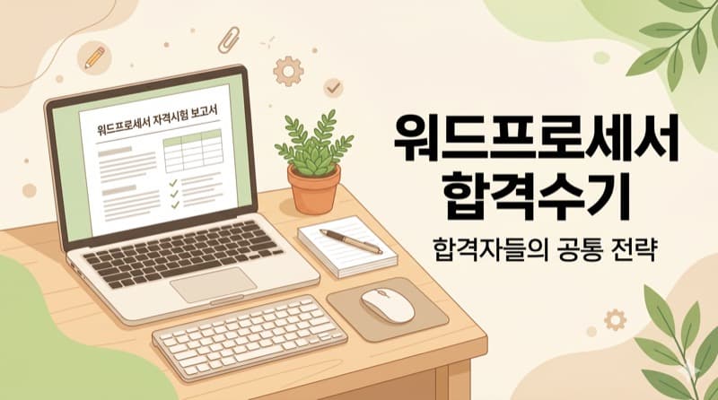 워드프로세서 합격수기, 합격한 사람들은 이렇게 준비했다