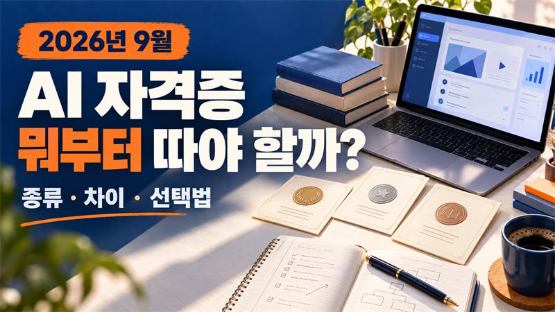 2026년 9월 AI 자격증 뭐부터 따야 할까? 종류·차이·선택법
