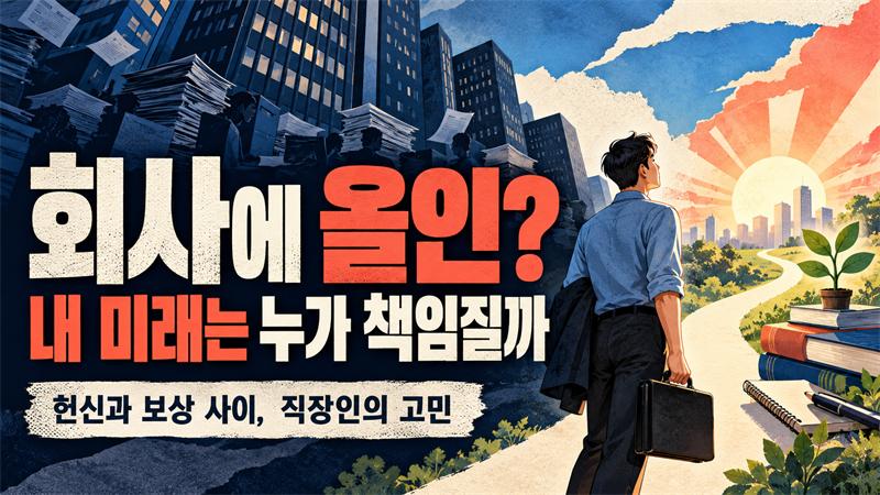 회사에 올인? 내 미래는 누가 책임질까, 헌신과 보상 사이 직장인의 고민