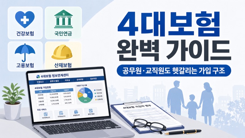4대보험 완벽 가이드 공무원 교직원 가입 구조