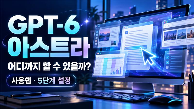 GPT-6 아스트라 어디까지 할 수 있을까? 사용법과 5단계 설정