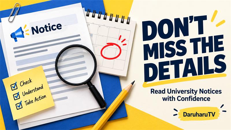 Don't miss the details — read university notices with confidence