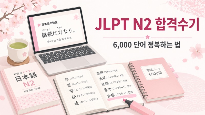 JLPT N2 합격수기 6000 단어 정복하는 법