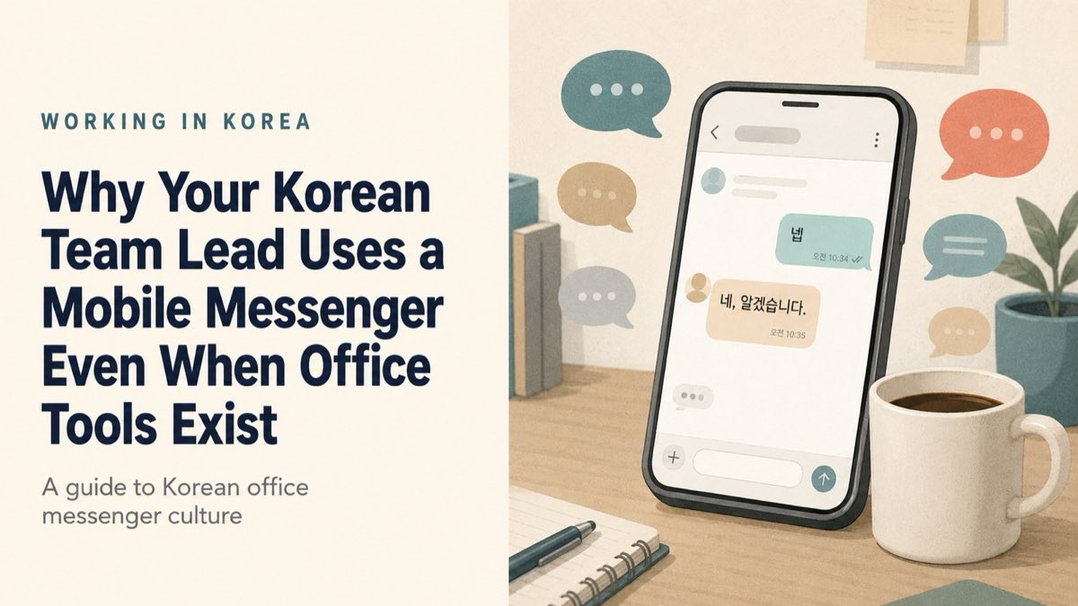 Korean office messenger culture — why Korean team leads use KakaoTalk even when Slack and Teams are installed