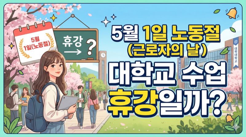 5월 1일 노동절 대학교 수업 휴강 여부