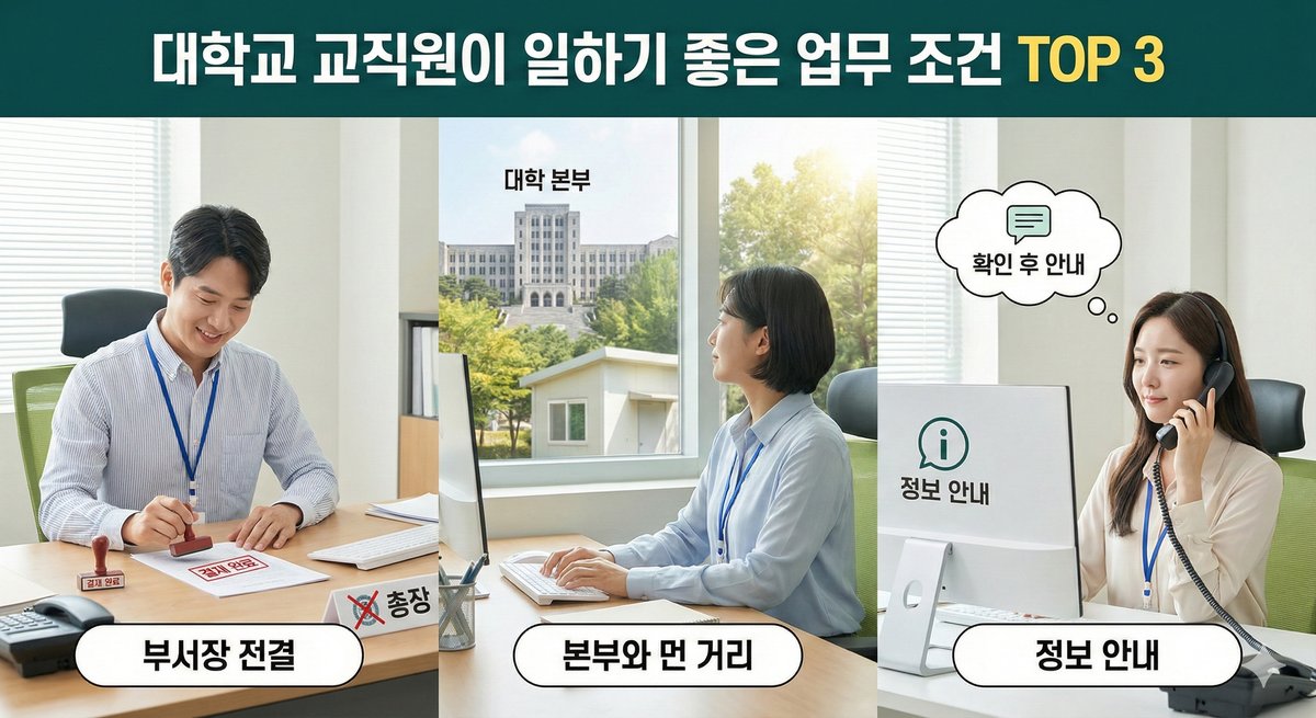 교직원 일하기 좋은 업무 조건 TOP 3