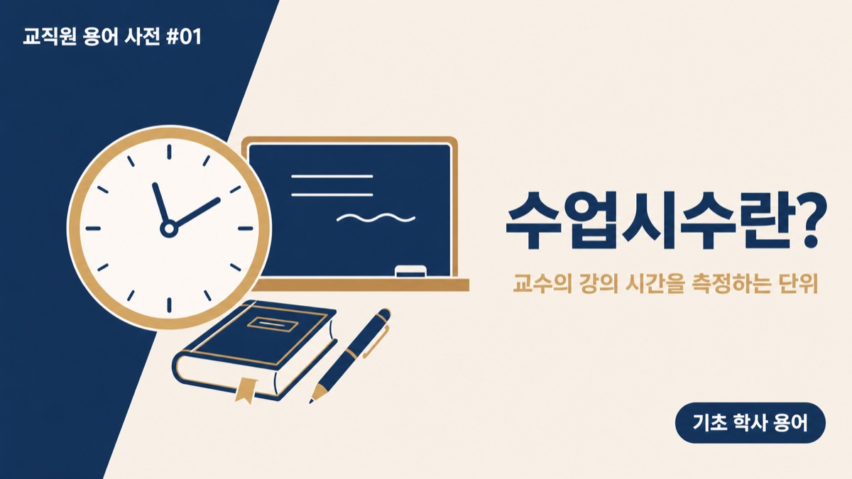 대학교 수업시수란 무엇일까