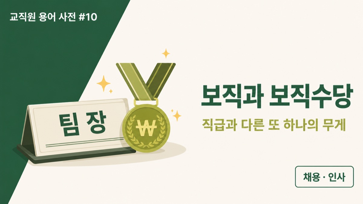 보직과 보직수당