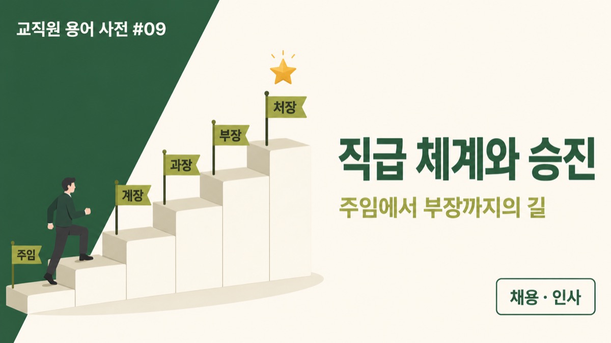 교직원 직급 체계와 승진