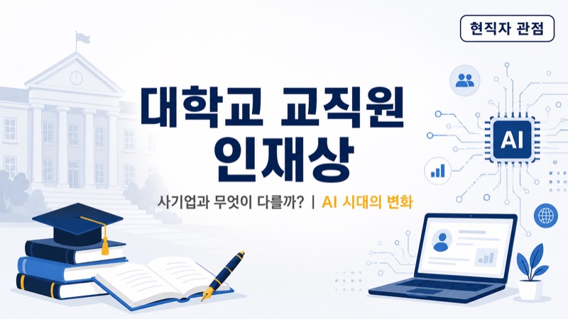 대학교 교직원 인재상, 사기업과 무엇이 다를까