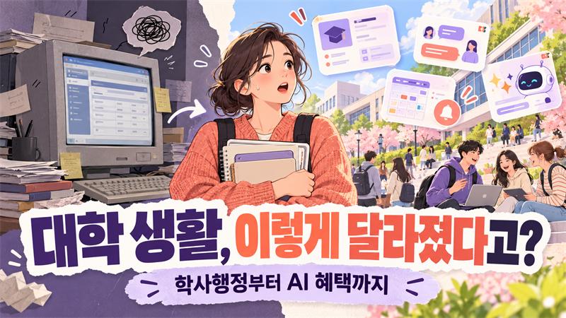 대학 생활, 이렇게 달라졌다고? 학사행정부터 AI 혜택까지